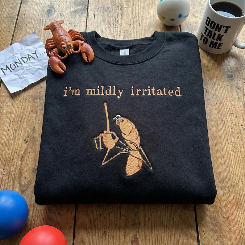 Embroidered Im Mildly Irritated Marcus The Worm Shirt Marcus The Worm Meme Shirt Brain Rot Shirt Robert Help Marcus The Worm Ugly Shirt 1766476152264.jpg