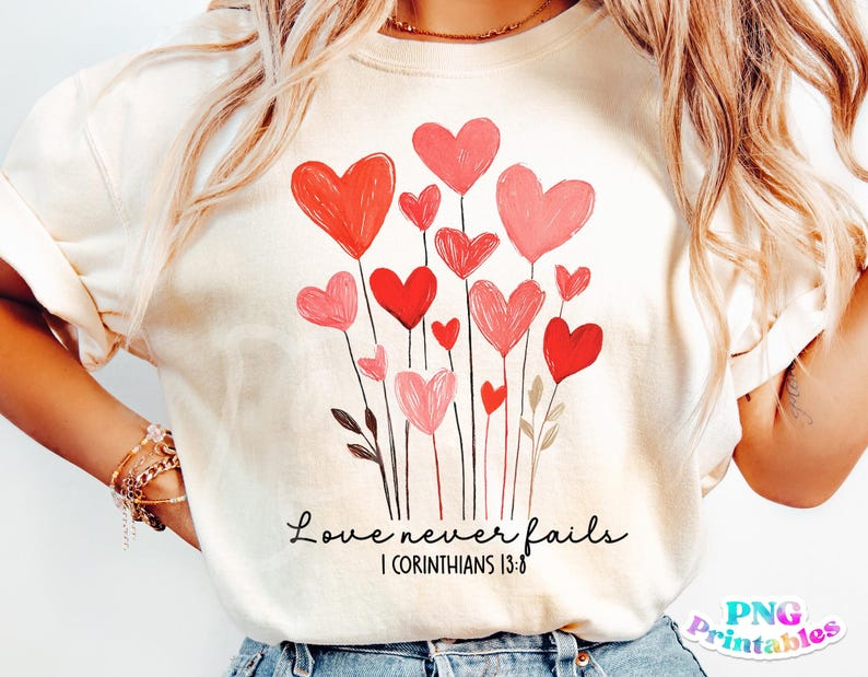 Valentines Shirt   Christian Valentines Day Shirt   Love Never Fails   Sublimation Design 1766545532772.png