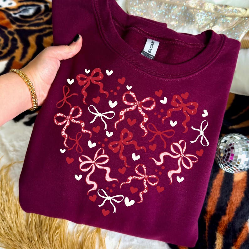 Coquette Valentines Heart Shirt Girly Valentines Day Shirt Preppy Bow Heart Valentines Shirt Shirt Trendy Valentines Day Shirt 1766549635340.png