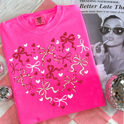 Coquette Valentines Heart Shirt Girly Valentines Day Shirt Preppy Bow Heart Valentines Shirt Shirt Trendy Valentines Day Shirt 1766549635940.png