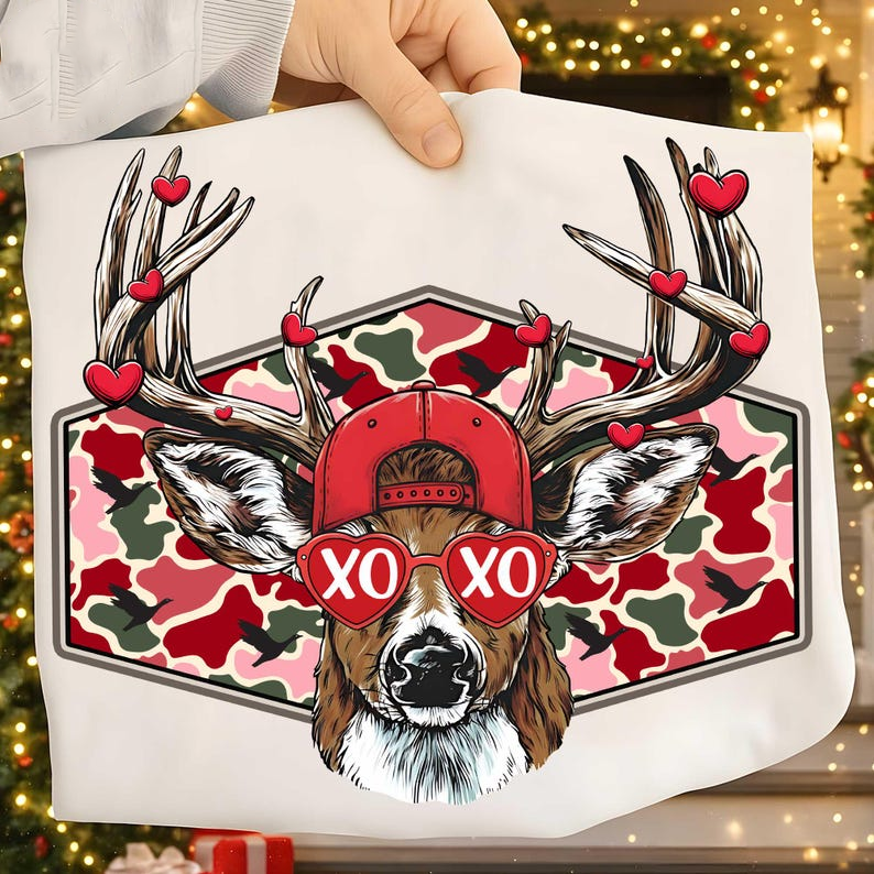 Valentine Buck Shirt Boys Valentines Shirt Valentine Design For Deer Hunter Valentine Camo Shirt Retro Valentines Hunting Shirt 1766550717739.png