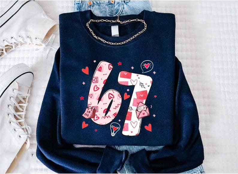 Cute 67 Valentines Shirt Cupid Says 67 T Shirt Funny Number Meme Top Happy Valentines Day Sweater Gift For Her Six Seven Love Shirt 1766552001995.png
