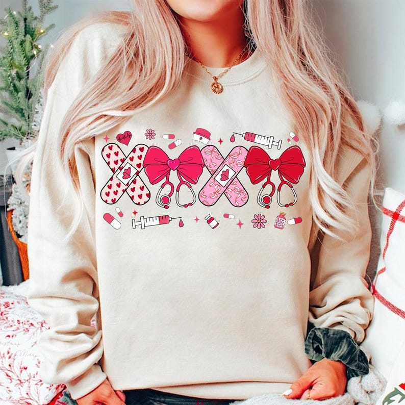 Pink Valentine Nurse Shirt Valentine Nurse Coquette Shirt Cupids Favorite Nurse Shirt Nurse Valentines Shirt Design Valentines Day Shirt 1766566295079.png