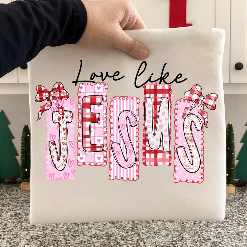 Love Like Jesus Shirt Valentine Christian Shirt Pink Jesus Shirt Christian Valentine Shirtjesus Valentine Shirt Religious Valentinevalentine Shirt 1766629782746.png