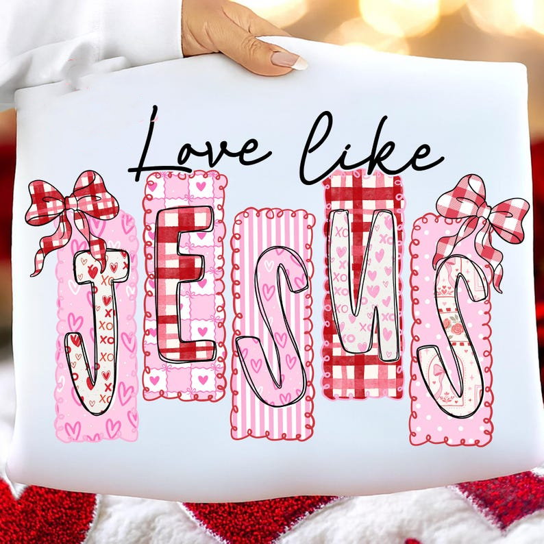 Love Like Jesus Shirt Valentine Christian Shirt Pink Jesus Shirt Christian Valentine Shirtjesus Valentine Shirt Religious Valentinevalentine Shirt 1766629782752.png
