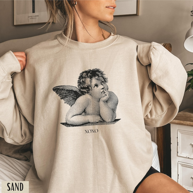 Light Academia Clothing Valentines Day Sweatshirt Cherub Angel Shirt Xoxo Sweatshirt Dark Academia Alt Clothing Valentine Sweatshirt 1766646295522.png