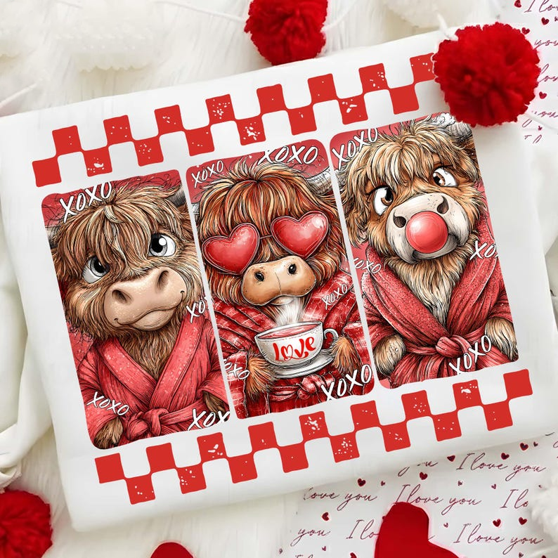 Retro Valentine Highland Cow Love Shirt Western Valentine Shirt Valentine Heart Shirt Howdy Valentine Shirt Valentines Day Country Love Shirt 1766717388890.png