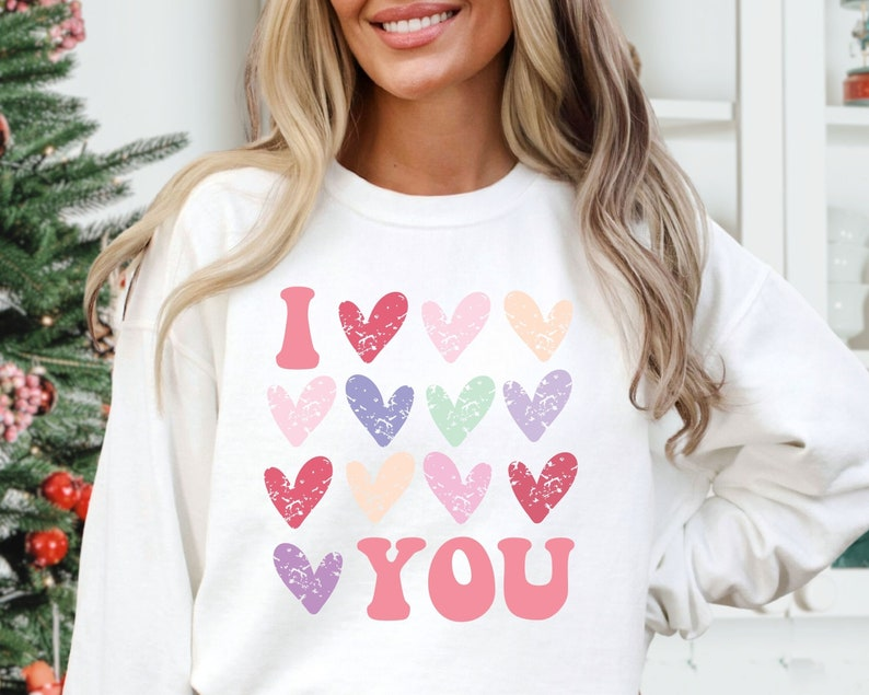 I Love You Shirt Valentines Day Shirt Valentine Heart Shirt Valentine Shirt Shirt Heart Shirt Love Shirt Retro Valentine Shirtgroovy Valentine Shirt 1766723747885.png