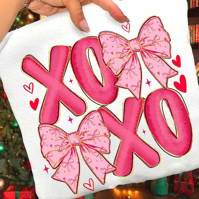 Coquette Valentines Xoxo Shirt Trendy Valentines Day Shirt Pink Valentine Girly Checkered Bow Shirt Vday Sublimation Shirt 1766724504447.png