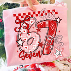 Coquette Valentine 67 Six Seven Shirt Preppy Heart Bow Valentine Number Shirt Cute Pink Red Checkered Hearts Clipart Valentine Sublimation 1766807899236.png