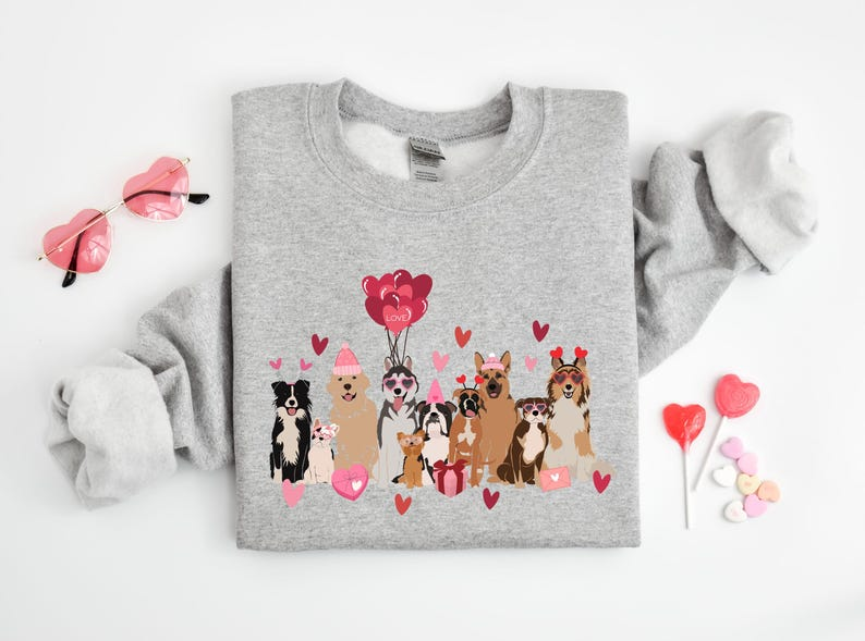 Valentines Dogs Sweatshirt Womens Valentine Sweatshirt Valentine Dog Gift Dog Owner Sweatshirt Valentines Day Sweatshirt Dog Owner Gift 1766808439068.png