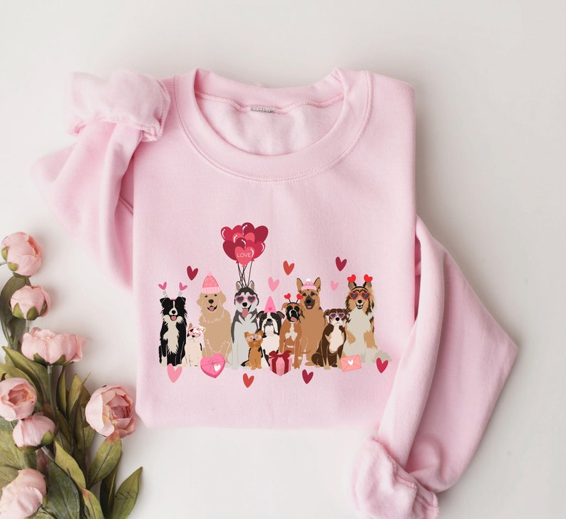 Valentines Dogs Sweatshirt Womens Valentine Sweatshirt Valentine Dog Gift Dog Owner Sweatshirt Valentines Day Sweatshirt Dog Owner Gift 1766808439192.png