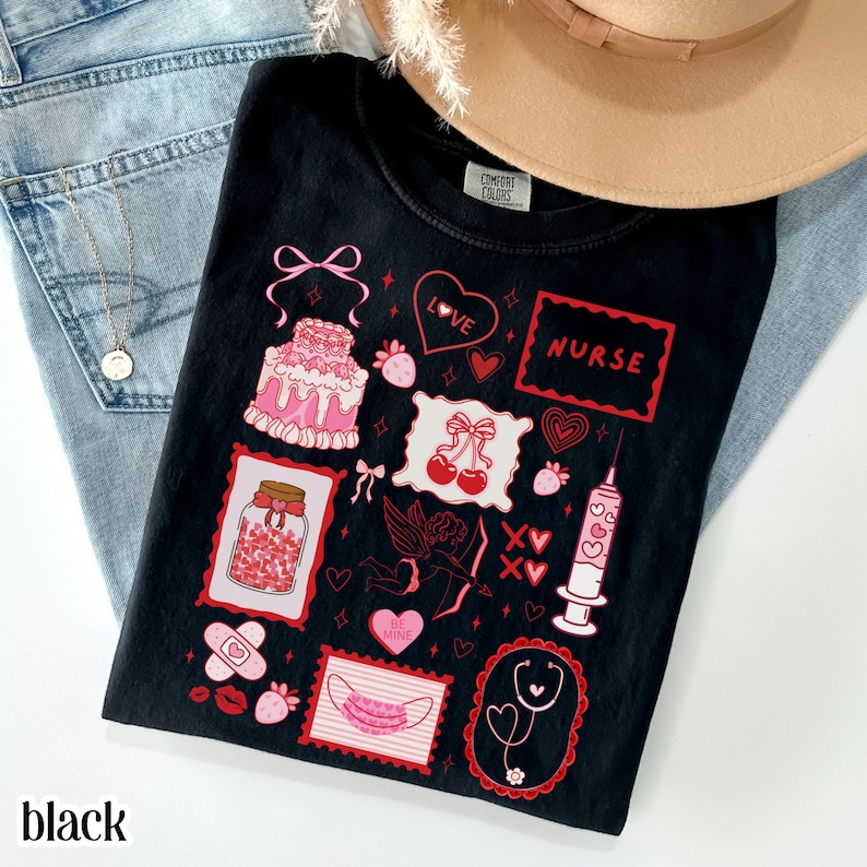 Nurse Valentines Day Comfort Colors Shirt Rn Heart T Shirt Cute Pink Vday Registered Nurse Tee Pediatric Love Tshirt For Hospital Staff 1767152876626.png
