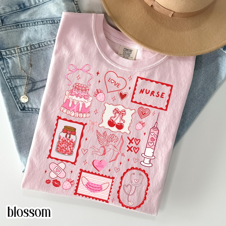 Nurse Valentines Day Comfort Colors Shirt Rn Heart T Shirt Cute Pink Vday Registered Nurse Tee Pediatric Love Tshirt For Hospital Staff 1767152876789.png