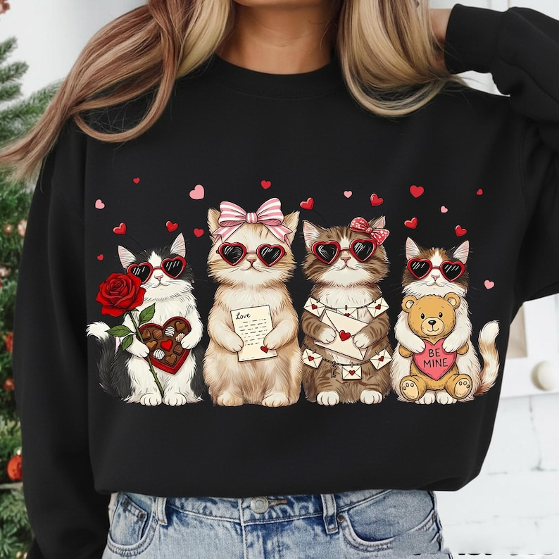 Happy Meowentines Shirt Valentine Cat Shirt Heart Love Cat Valentine Shirt Trendy Valentines Day Shirt Shirt Cute Cat Lover Cupid Cat 1767153401007.png