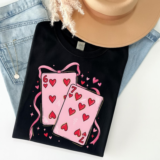 Playing Cards Valentine 6 7 Shirt Preppy 67 Six Seven Valentines Shirt Coquette Funny Shirt Shirt 1767153652694.png
