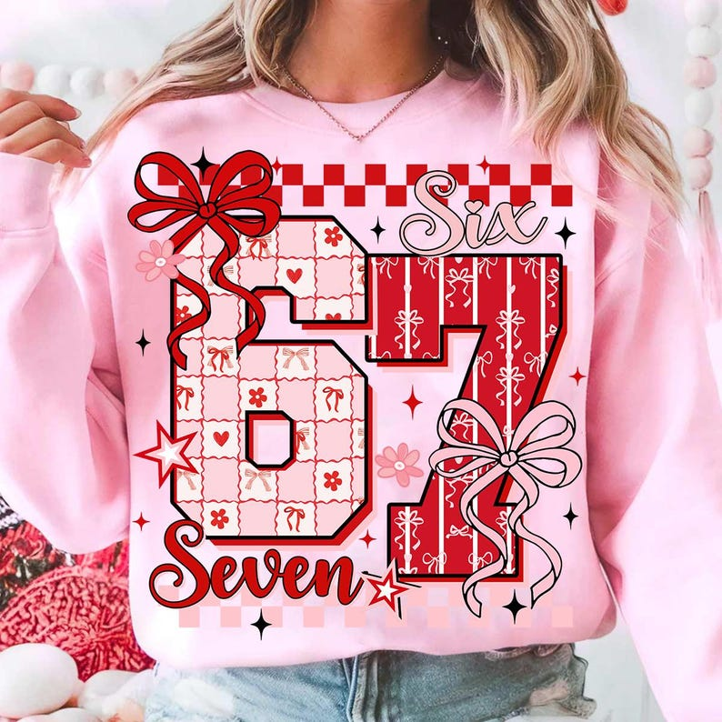 Funny Six Seven Coquette Bow Shirt 67 Viral Internet Joke Shirt Preppy Girly Floral Shirt Trending Social Media Humor Shirt 6 7 Valentine 1767154901859.png