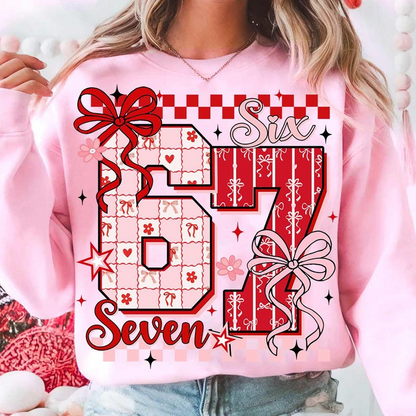 Funny Six Seven Coquette Bow Shirt 67 Viral Internet Joke Shirt Preppy Girly Floral Shirt Trending Social Media Humor Shirt 6 7 Valentine 1767154901859.png
