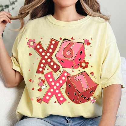 Preppy Six Seven Valentine Shirt Dice 6 7 Clipart Funny Coquette Valentine Shirt  Playing Cards Png 67 Xoxo Shirt 1767155821413.png