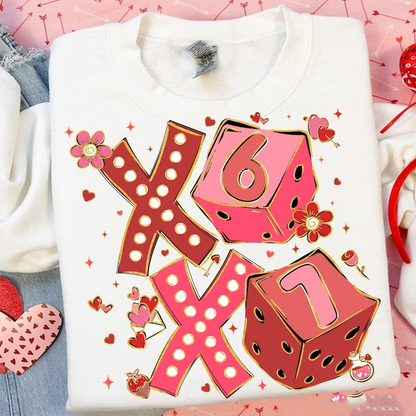 Preppy Six Seven Valentine Shirt Dice 6 7 Clipart Funny Coquette Valentine Shirt  Playing Cards Png 67 Xoxo Shirt 1767155821433.png