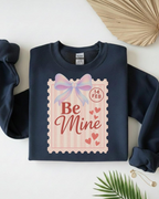 Coquette Valentines Postage Stamp Sweatshirt Be Mine Valentines Sweater Preppy Painted Bow Valentine Shirt Sweatshirt Valentines Day Gift 1767156050819.png