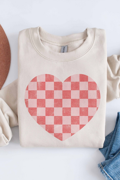 Heart Checkered Sweatshirt Womens Valentine Sweatshirt Women Valentines Day Shirt Valentines Day Gifts Valentines Sweater Heart Sweatshirt 1767167902161.png