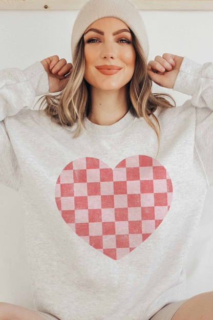 Heart Checkered Sweatshirt Womens Valentine Sweatshirt Women Valentines Day Shirt Valentines Day Gifts Valentines Sweater Heart Sweatshirt 1767167902189.png