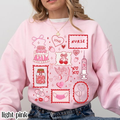 Nurse Valentines Day Sweatshirt Rn Heart Sweater Cute Pink Vday Registered Nurse Crewneck Pediatric Love Pullover For Hospital Staff 1767671236471.png
