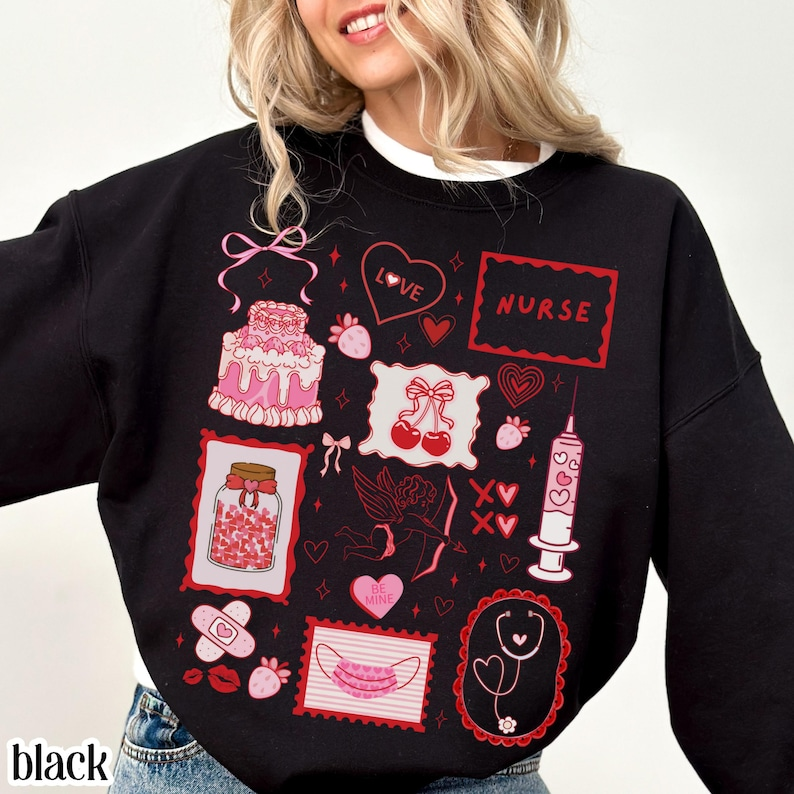 Nurse Valentines Day Sweatshirt Rn Heart Sweater Cute Pink Vday Registered Nurse Crewneck Pediatric Love Pullover For Hospital Staff 1767671236746.png