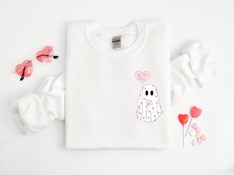 Be My Boo Sweatshirt Ghost Sweater Valentines Day Hoodie Xoxo Sweatshirt Women Valentines Day Sweatshirt Heart Sweatshirt 1767671618086.png