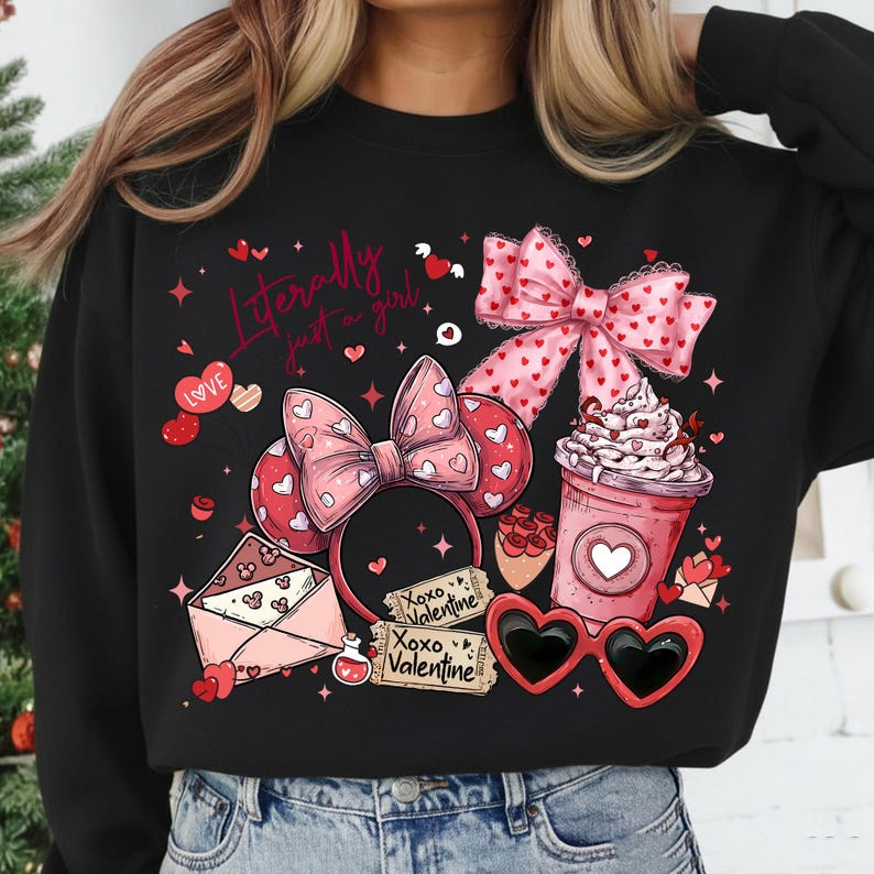 Literally Just A Girl Shirt Valentine Mouse And Friends Shirt Magical Heart Valentines Shirt Happy Valentine S Day Shirt Retro Cartoon Valentine 1767770072357.png