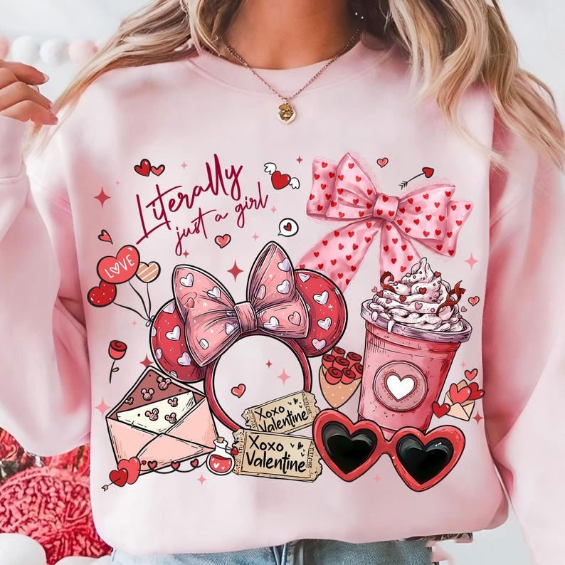 Literally Just A Girl Shirt Valentine Mouse And Friends Shirt Magical Heart Valentines Shirt Happy Valentine S Day Shirt Retro Cartoon Valentine 1767770072453.png