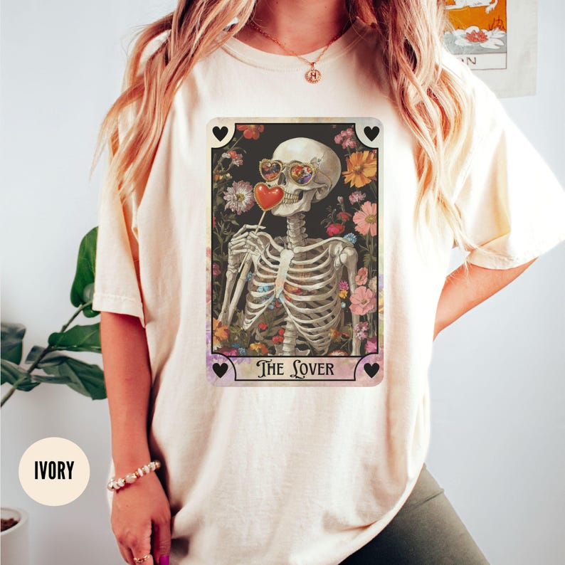 Comfort Colors Skeleton Valentines Day Shirt Unisex Tarot Card Shirt Gothic Valentines Shirt For Tarot Loverretro Valentine Mystical Tee 1767774281847.png