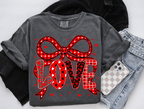 Valentines Day Love Shirt With Bow And Hearts Preppy Coquette Sublimation Shirt Pink Romantic Aesthetic Shirt Clipart Black Red Valentine 1767775330118.png