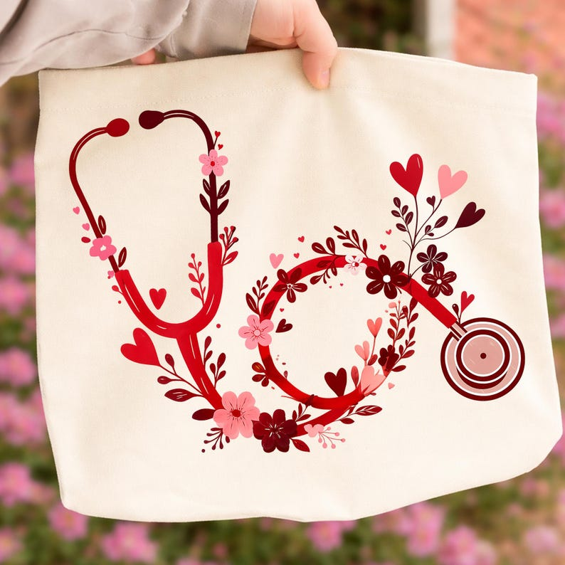 Floral Nurse Stethoscope Valentine Shirt Valentines Day Nursing Sublimation Tshirt 1767775968527.png