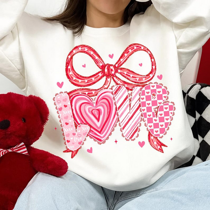 Valentines Day Love Shirt With Bow And Hearts Preppy Coquette Sublimation Shirt Pink Romantic Aesthetic Digital Clipart For Shirts 1767857149598.png