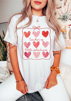 Comfort Colors Valentines Day Teacher Shirt Teaching Little Valentines Cute Strawberry Candy Hearts School Coquette Sweethearts Y2k Gift 1768011192073.png