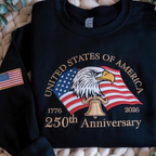 Embroidered American 250th Anniversary Sweatshirt Usa 250th Shirt Independence Day Shirt Usa 1776 Flag Sweatshirt 1776 2026 Liberty Bell 1768015297083.png