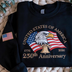 Embroidered American 250th Anniversary Sweatshirt Usa 250th Shirt Independence Day Shirt Usa 1776 Flag Sweatshirt 1776 2026 Liberty Bell 1768015297187.png