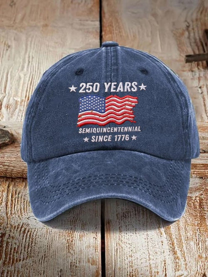 250th Anniversary Vintage Washed Cap American Independence 1776 2026 Patriotic 4th Of July 1768189671702.jpg