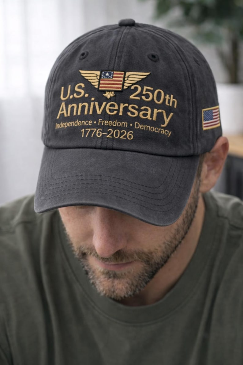 Premium Embroidered 250th Anniversary Cap Featuring A Bold Eagle Stitch Classic Designed For A Meaningful Commemorative Look 1768202837799.png
