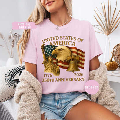 Comfort Colors America 250th Anniversary Shirt Patriotic Usa Shirt Independence Day Graphic T Shirt 1768534362950.png