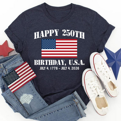 Happy 250th Birthday Usa Shirt America 250 Tee Patriotic 4th Of July Shirt Semiquincentennial Gift Independence Day Usa Shirt 1776 2026 1768534557333.png