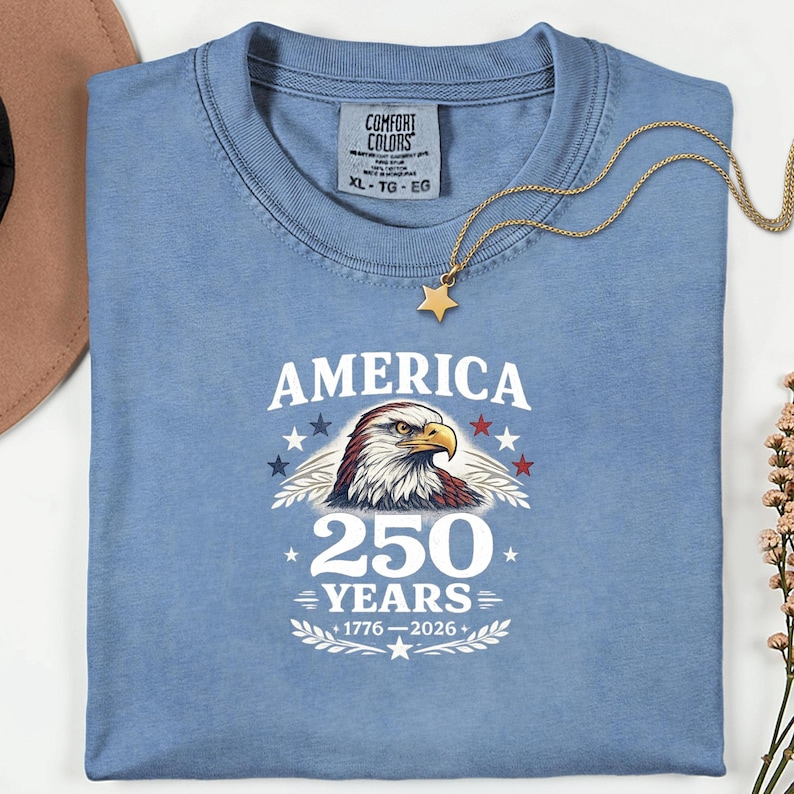 Comfort Colors Retro Usa 250 Shirt 250th Anniversary Independence Day Tee 4th Of July Patriotic Usa Flag Gift 1768534775411.png