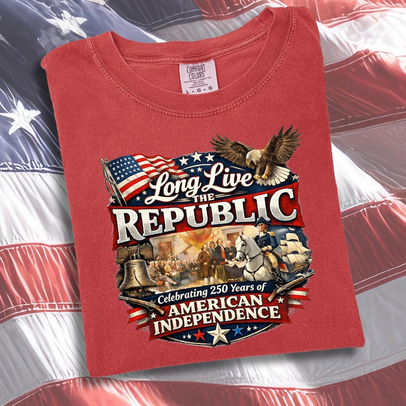 Fourth Of July 250th Anniversary Shirt Comfort Colors Tee American Veterans Gift Independence Day July 4th Celebration Top 1768535778114.png