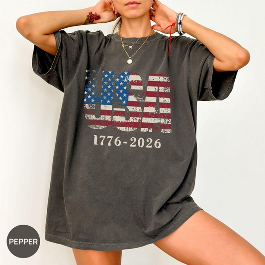 Comfort Colors Retro Usa 250th America Anniversary Shirt 250 Years Tee 1776 Vintage Independence Day T Shirt Patriotic Tee 1768537035267.png