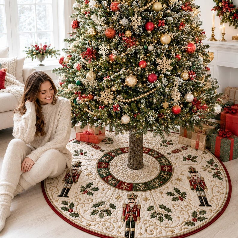 Vintage Nutcracker Christmas Tree Skirt, Quilted Holiday Tree Cover, Xmas Gift For Family 17c00dd8-3f9c-4ddd-96f2-6d1ed8248013-il_794xN.8443589258_e4bf.jpg