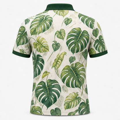 Monstera Leaf All‑Over Polo - Polo shirt - All over printed 18b001cf-f213-441c-9708-f45a562ff94d.jpg