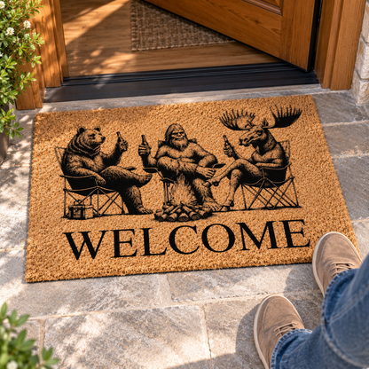 Funny Bigfoot Bear & Moose Coir Doormat, Camping Friends Welcome Mat, Rustic Cabin Decor, New Home Housewarming Gift 18d54e8d-659b-43d1-8fd3-b8ce20e2a0d5-Th-m-ch-o-m-ng-d-i-b-c-ch-n-n-3.png