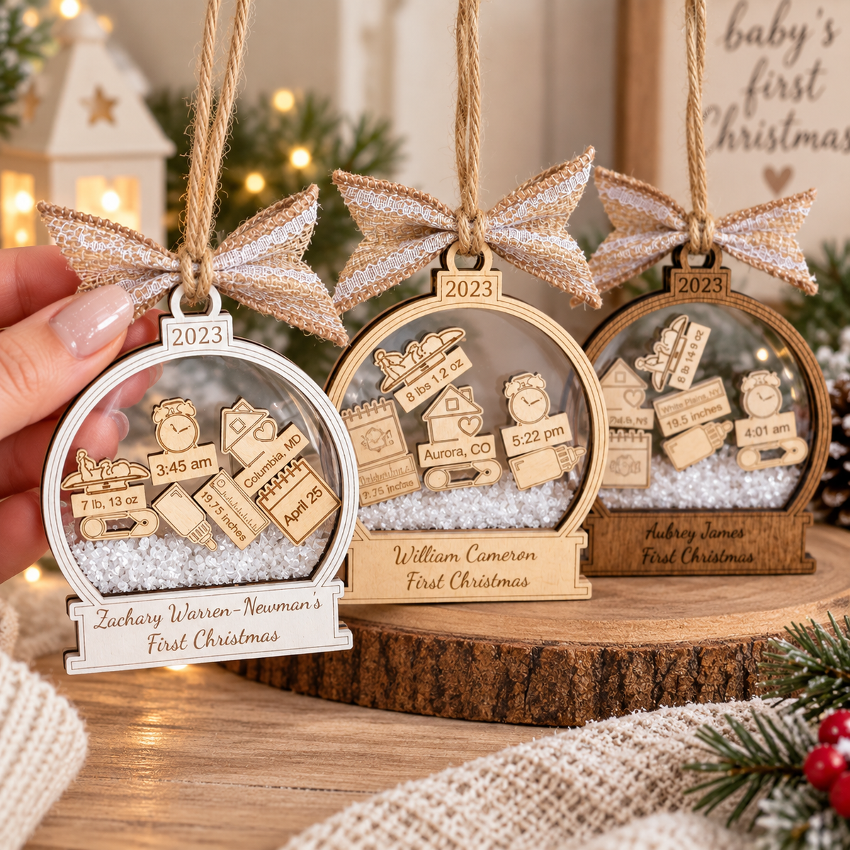 Baby's First Christmas Ornament: Snow Globe Keepsake - 4D Shaker Ornament - Gift For Baby 18f9f63d-2c98-4b3c-91a4-6084ea1d4b2f-ChatGPT-Image-10_12_29-12-thg-9-2026.png